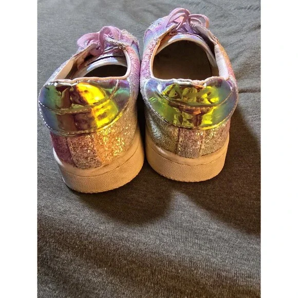 Lola + The Boys Glitter Star Ombre Sneakers Size UK34 Fits Like A 1.5/2 Rainbow - Picture 5 of 7